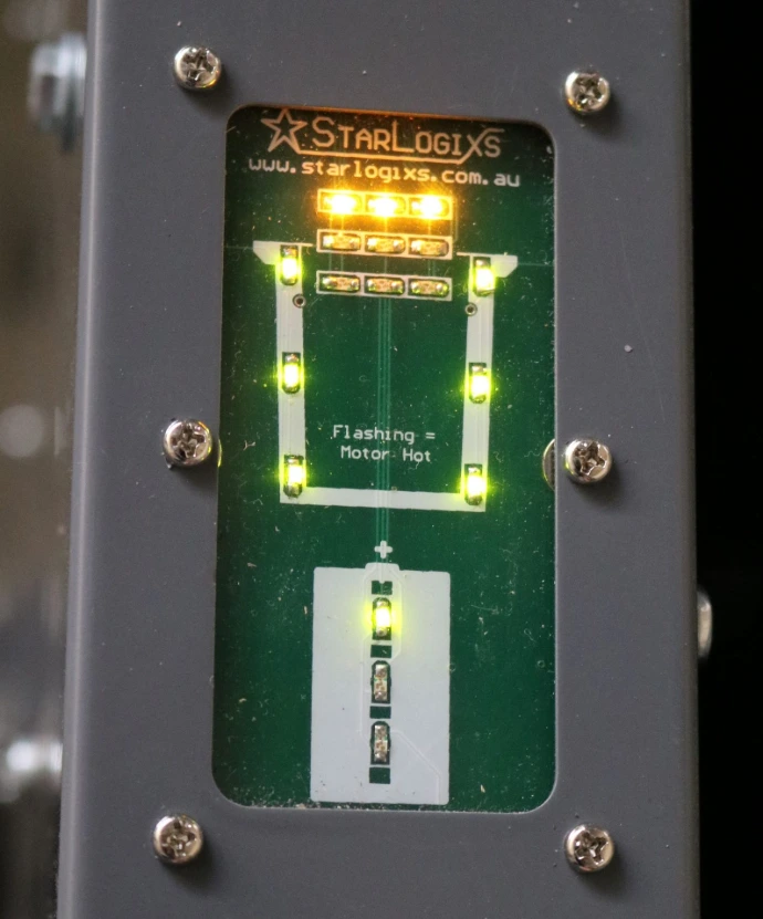 SpaceBin Multi control panel during a compaction cycle
